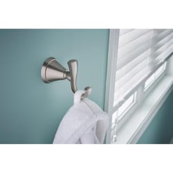 Moen Tiffin 2-5/8 in. L Brushed Nickel Robe Hook