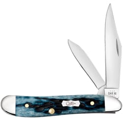 Case Blue Stainless Steel 4.98 in. Peanut Pocket Knife