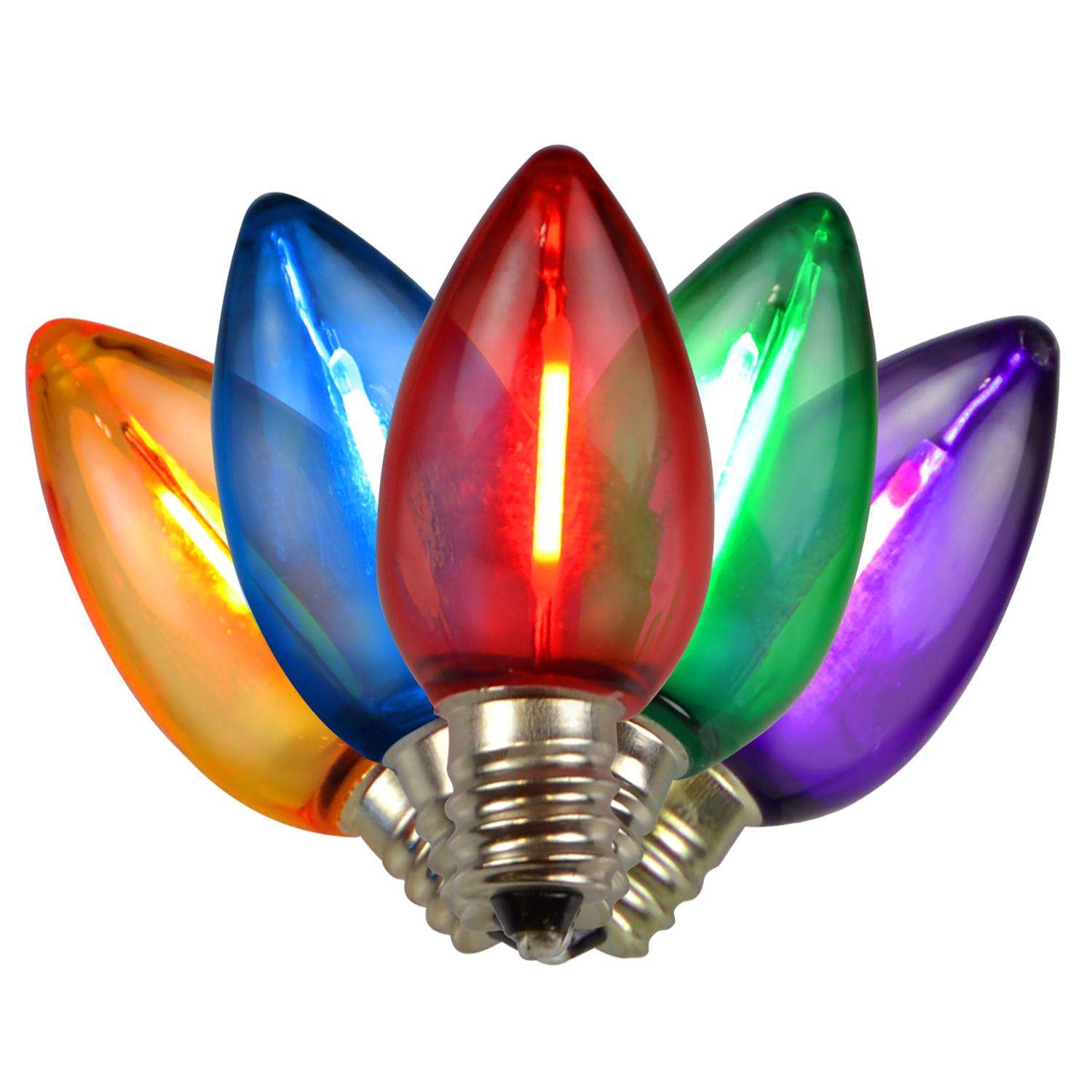 Holiday Bright Lights LED C7 Multicolored 25 ct Replacement Christmas Light Bulbs Ace Hardware