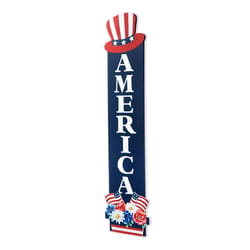 Glitzhome Patriotic America Porch Decor MDF 1 pk