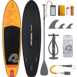 Retrospec Weekender 2 iSUP PVC Inflatable Orange Sunglow Paddleboard 6 in. H X 12.4 in. W X 34 in. L