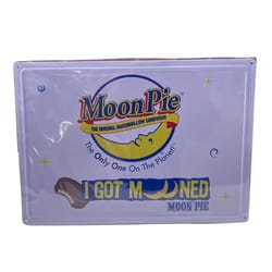 MoonPie English White Novelty Sign 12 in. H X 17 in. W