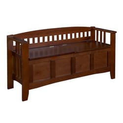 Linon Home Decor Walnut Wood Bench