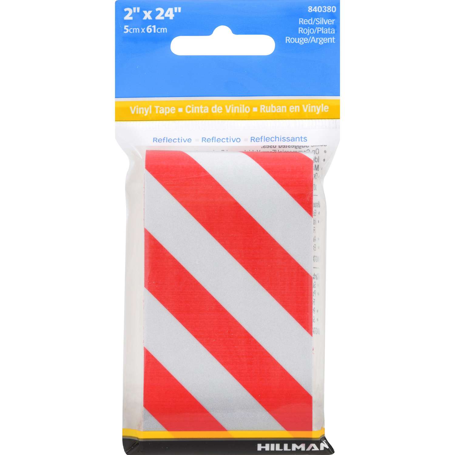 Hillman 2 in. W X 24 in. L Red/White Reflective Safety Tape 1 pk Ace Hardware