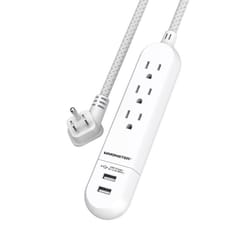 Monster Just Power It Up 4 ft. L 3 outlets Power Strip White