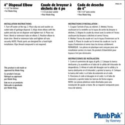 Plumb Pak Garbage Disposal Elbow Plastic 1-1/2 in.