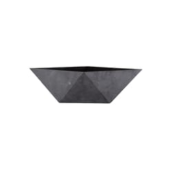 HC Companies 6 in. D Plastic Deco Faceted Bowl Planter Vanilla Bisque