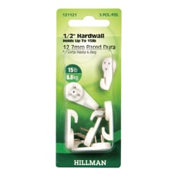 HILLMAN AnchorWire Plastic Coated Hardwall Picture Hook 15 lb 5 pk