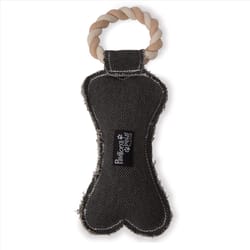 Pavilion Pavilion's Pets Black/Gray Cotton Bone Squeak Dog Toy 12 in. 1 pk