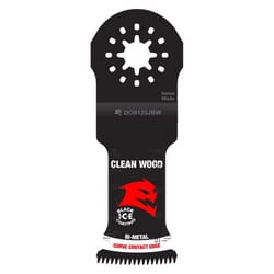 Diablo Starlock 1-1/4 in. W Bi-Metal Curved Contact Edge Oscillating Blade Clean Wood 3 pk