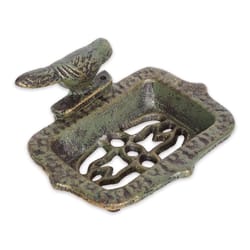 Zingz & Thingz Gold/Green Cast Iron Soap Dish