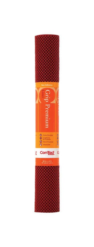 Con-Tact Grip Premium 4 ft. L X 20 in. W Red Non-Adhesive Shelf Liner - 04F-C6N32-06 - Storage Hooks and Racks  sku 04F-C6N32-06