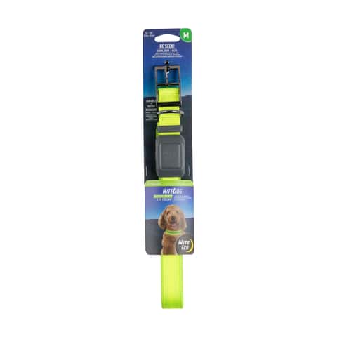 Nite Ize Lime/Green LED Nylon Dog Collar Light Medium - Ace Hardware