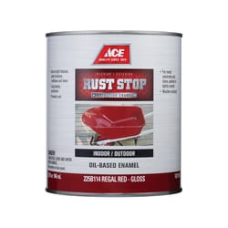 Ace Rust Stop Indoor/Outdoor Gloss Regal Red Oil-Based Enamel Rust Preventative Paint 1 qt
