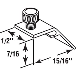 Prime-Line Mill Aluminum Storm Door Panel Clip For 1/2 inch 8 pk