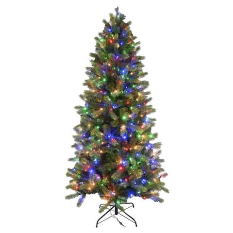 Hivago Artificial Christmas Tree with Remote-Controlled Color-Changing LED Lights