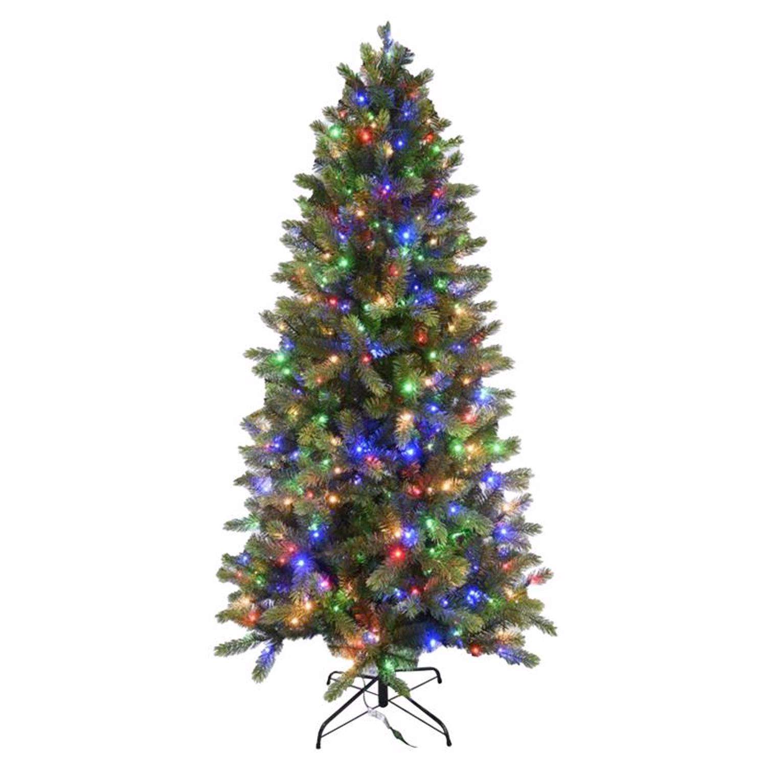 Celebrations 7 ft. Full LED 450 ct 12Tree Cayce Pine Color Changing