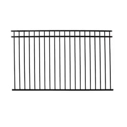 Fortress Building Products Versai 5 ft. H X 8 in. W X   ft. L Powder Coated Black Steel Fence Panel