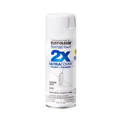 Rust-Oleum Painter's Touch 2X Ultra Cover Satin Blossom White Paint+Primer Spray Paint 12 oz