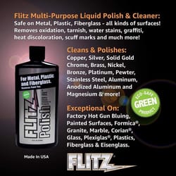 QTY 2 - Flitz Instant Brass & Copper Tarnish Remover 16 oz each