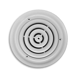 Tru Aire 8 in. H X 8 in. W Powder Coat White Steel Ceiling Diffuser