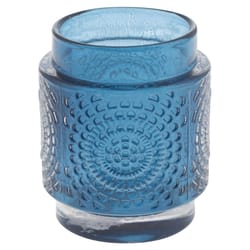 Karma 3 in. H Indigo Glass Shine Votive