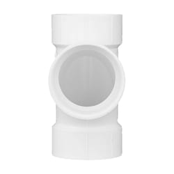 Charlotte Pipe 3 in. Hub X 3 in. D Hub PVC Sanitary Tee 1 pk