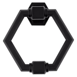 National Hardware Powell 4 in. L Matte Black Die Cast Zinc Door Knocker
