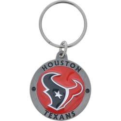 HILLMAN NFL Tempered Steel Red/Silver Split Ring Keychain