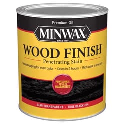 Minwax Wood Finish Semi-Transparent True Black Oil-Based Penetrating Wood Finish 1 qt