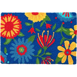 Jellybean 20 in. W X 30 in. L Multi-color Fuschia and Marigolds Polyester Accent Rug