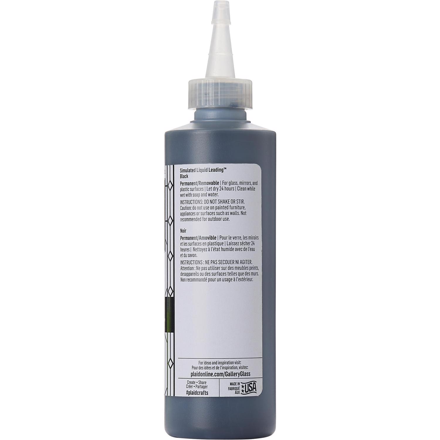 Gallery Glass Black Craft Paint Exterior and Interior 8 oz
