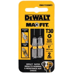 DeWalt MAXFIT Torx #30 X 1 in. L Screwdriver Bit Steel 2 pk