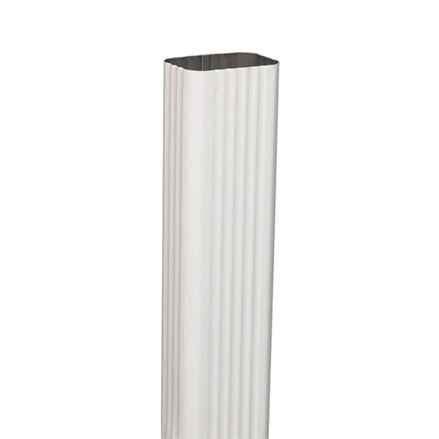 Amerimax 2 in. H X 3 in. W X 120 in. L White Aluminum K Downspout Ace