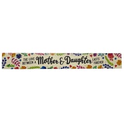 Shelf Sentiment 1.75 in. H X 11.75 in. W X 2.125 in. L Multicolored Wood Mother & Daughter