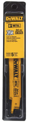 DeWalt 6 in. Bi-Metal Reciprocating Saw Blade 24 TPI 5 pk