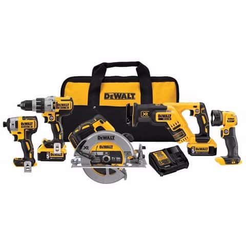 Milwaukee V18 Ni-Cad 5 Tool Combo Kit 2 Chargers: Read Ship Info