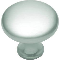 Hickory Hardware Conquest Contemporary Round Cabinet Knob 1-1/8 in. D 1 in. Satin Nickel Silver 1 pk