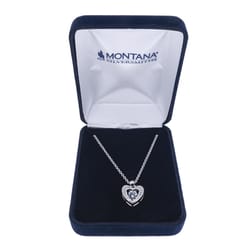 Montana Silversmiths Women's Dancing Stone Heart Heart Silver Necklace Brass Water Resistant