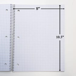 Bazic Products 10-1/2 in. W X 8 in. L College Ruled Side-Spiral Assorted Notebook