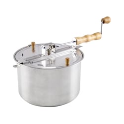 Carey Aluminum Stove Top Popcorn Popper 6 qt Silver