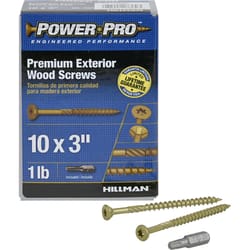 HILLMAN Power Pro No. 10 Ga. X 3 in. L Bronze Star Flat Head Exterior Deck Screws 1 lb 69 pk