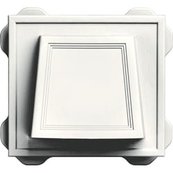 Builders Edge 7.6 in. H X 8.4 in. W White Vinyl Hooded Vent