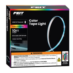 Feit 10 ft. L Multicolored Plug-In LED Tape Light 1 pk