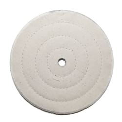 Century Drill & Tool 6 in. Cotton Muslin Round Polishing Wheel 1 pk