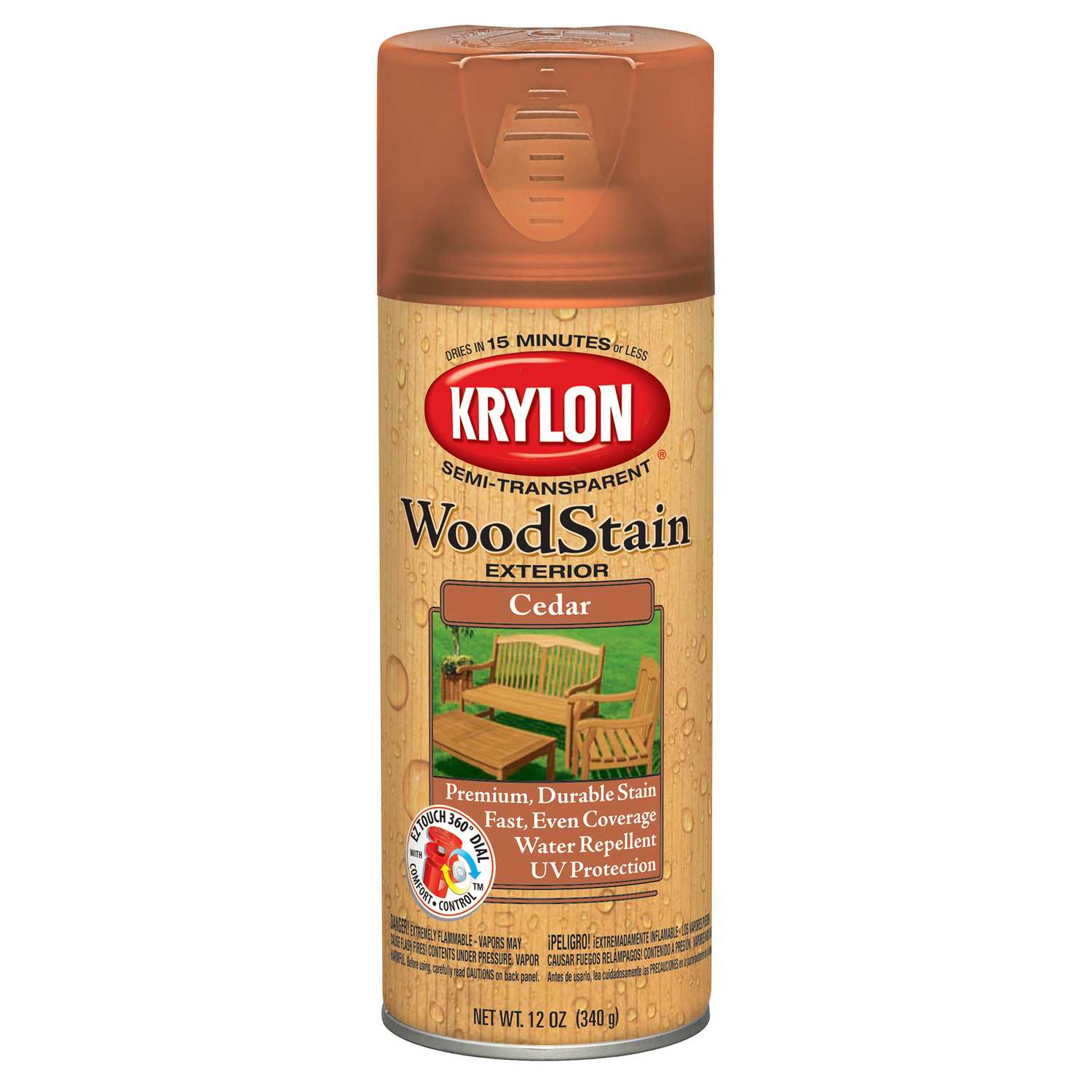 Krylon SemiTransparent Smooth Cedar OilBased Oil Wood Stain 12 oz. Ace Hardware