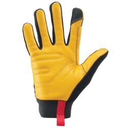 Ace XL Leather High Performance Black/Yellow Gloves