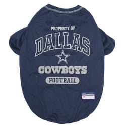 Pets First NavyBlue/White Dallas Cowboys Dog T-Shirt Extra Small