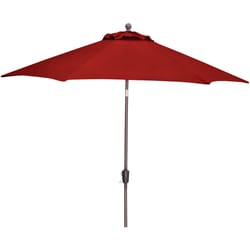 Hanover Traditions 11 ft. Tiltable Red Patio Umbrella
