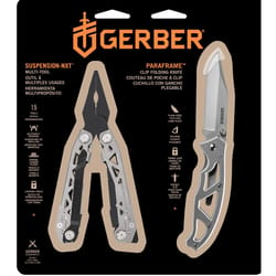 Gerber Suspension-NXT/Paraframe Black/Silver On The Job Multi-Tool/Clip Folding Knife Set